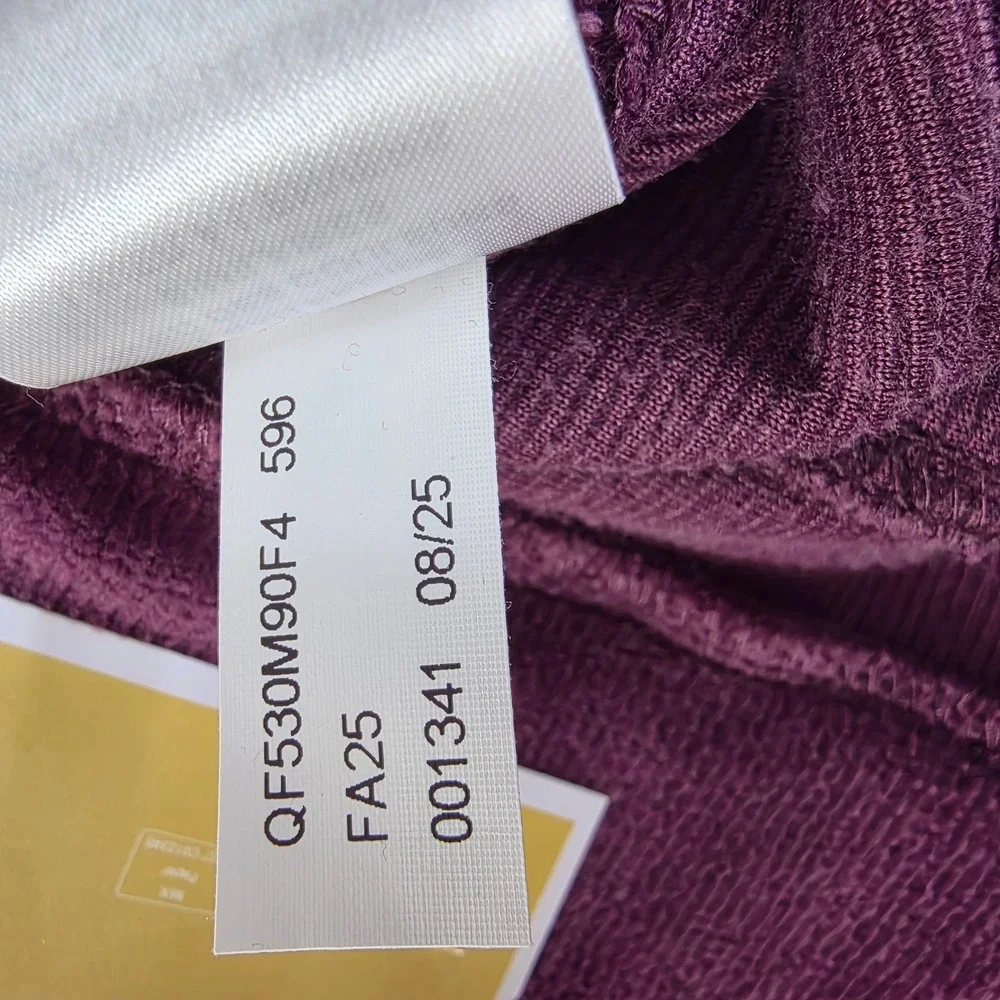 NWT Michael Kors Straight Ankle Pull-On Women L Cordovan Corduroy burgundy soft